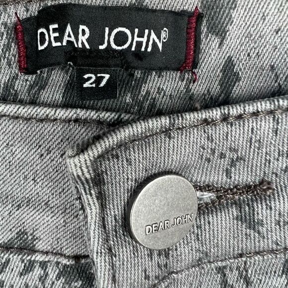 Dear John Women's Gray Snakeskin Print Gisele High Waisted Skinny Jeans Size 27 - Picture 6 of 14